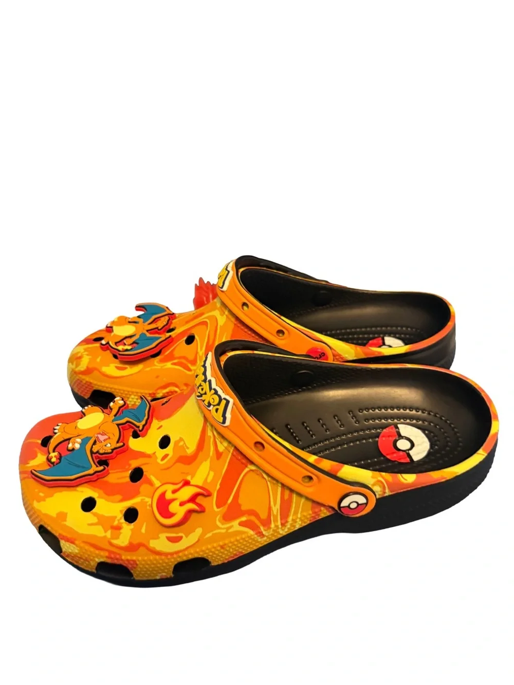 NWT & Box CROCS Pokemon Classic Clogs Charizard Org/Ylw Men Size 9, Women 11